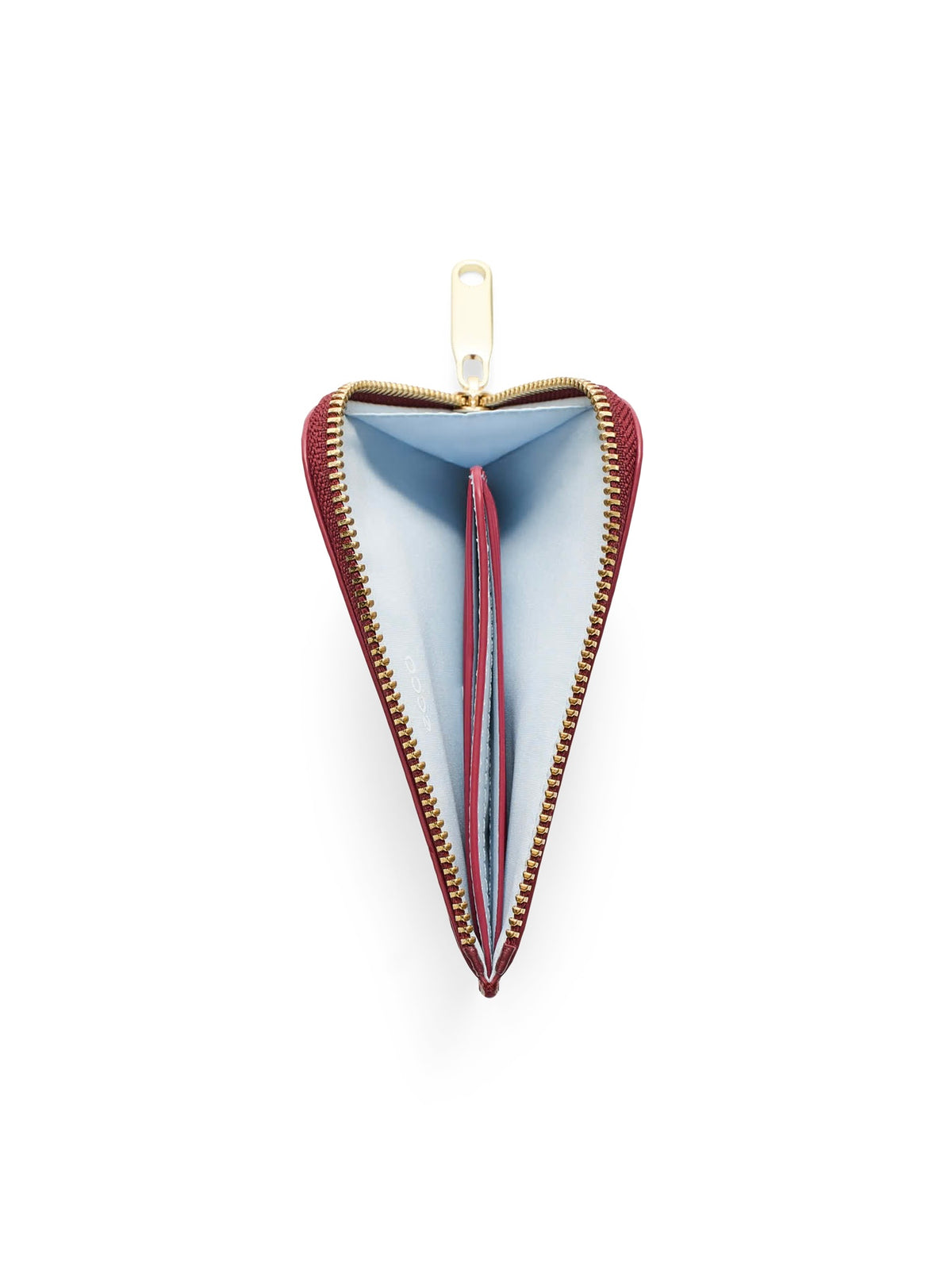 ECCO Card case zipped pebbled, Dark ruby