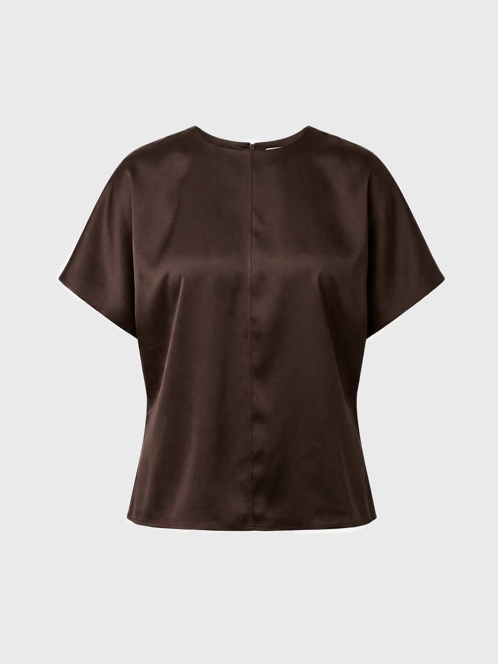Marville Road The Mia satin top, chocolate