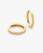 Philippa Studios Classic satin Hoops Large, forgylt gull