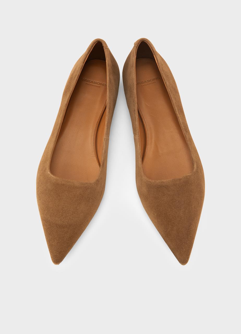 Vagabond Hermine ballerina, cocoa brown