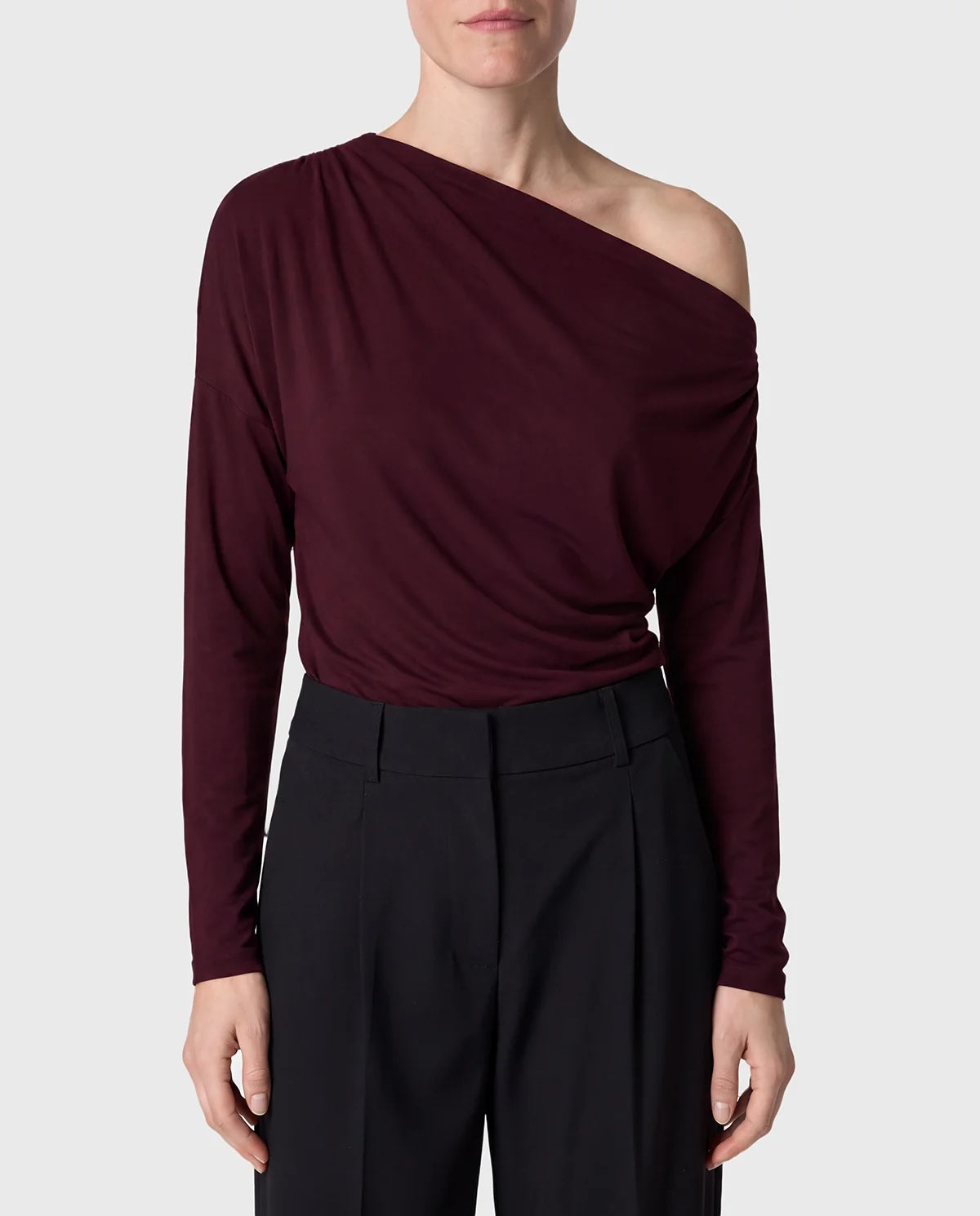 Marville Road The Colette jersey top, burgundy