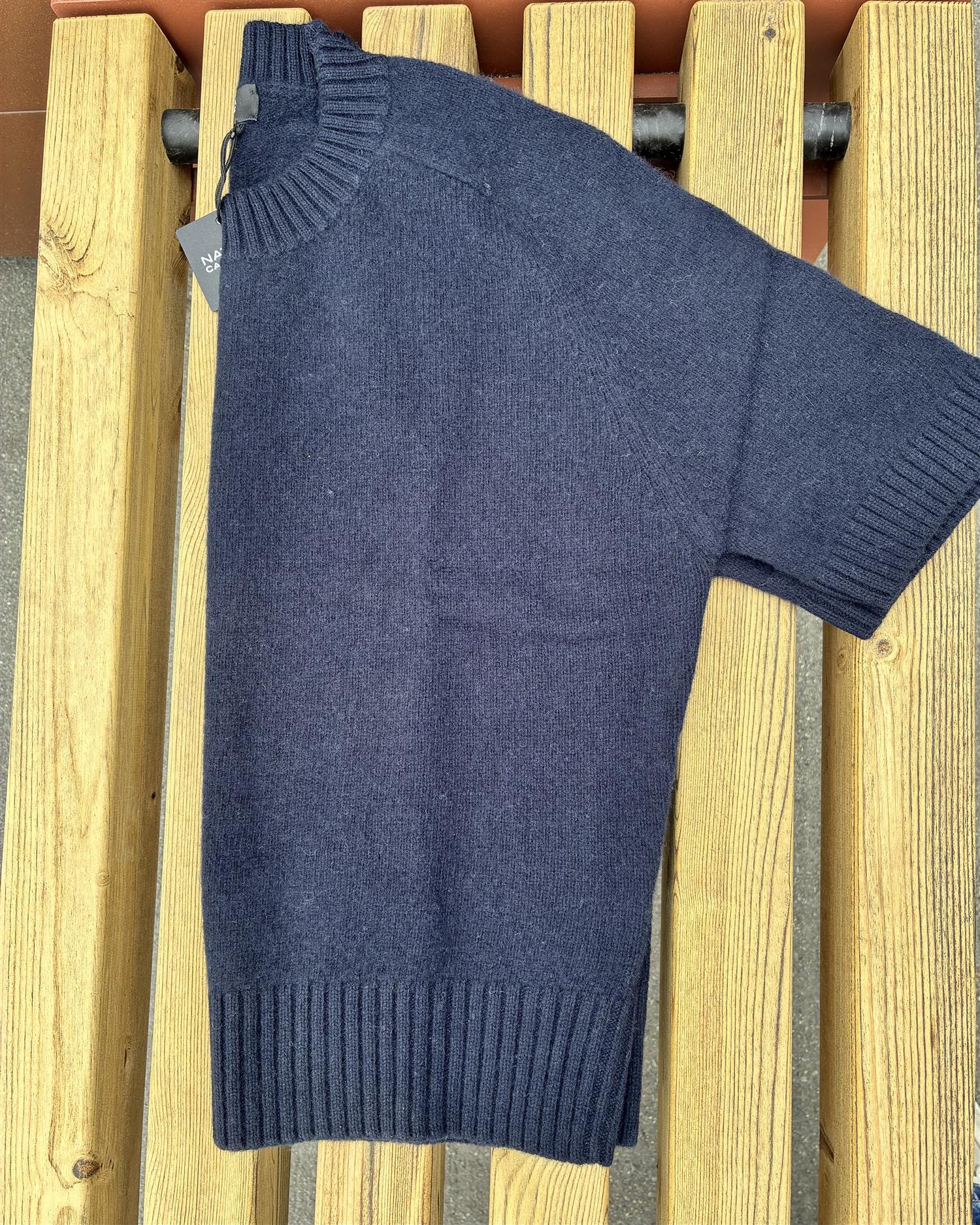 Natura Cashmere Aya cashmere t-shirt, Navy