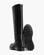 Helene Westbye Zip biker boot fur high, Rain svart