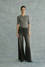 Seductive Maury rich soft denim, gråsvart