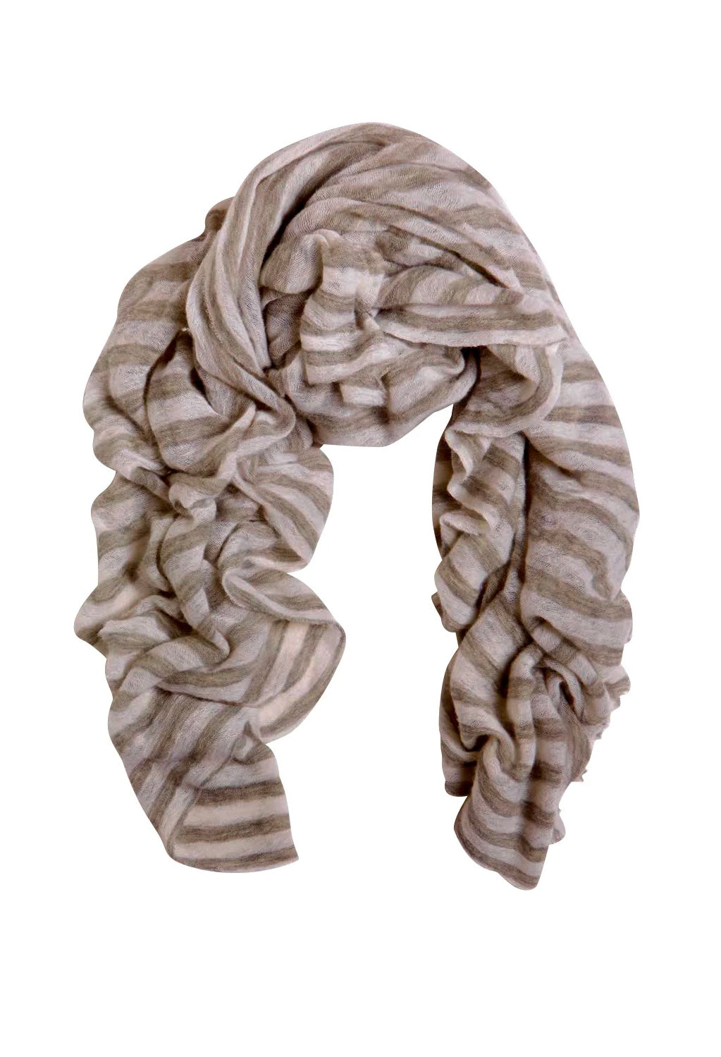 Natura Cashmere Cortina Stripe, Light beige/Taupe 4024