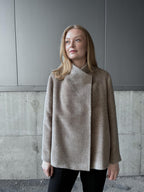Natura Cashmere Anna Coat Alpaca, taupe