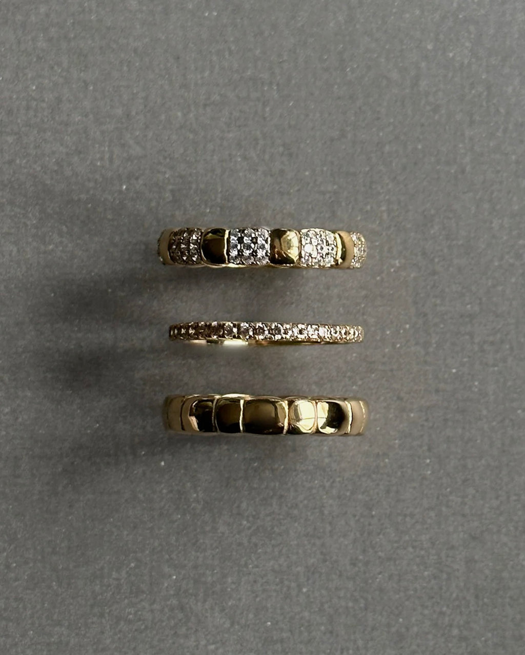 Philippa Studios Pave ring, forgylt gull