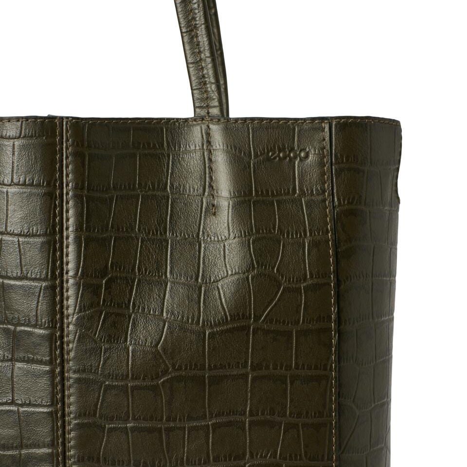 ECCO Aven tote croc, Green pine