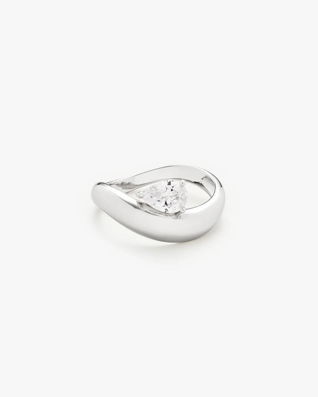 Philippa Studios Wave Pear ring, sølv