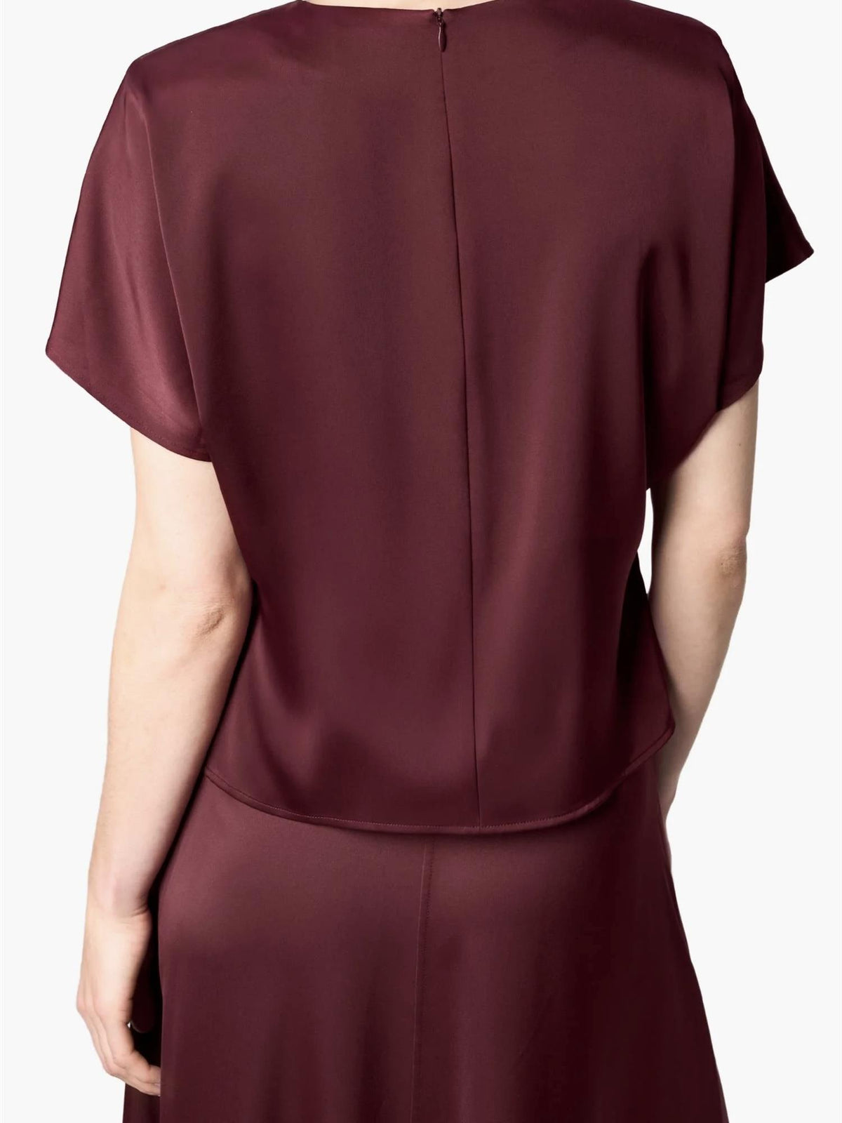 Marville Road The Mia satin top, burgundy