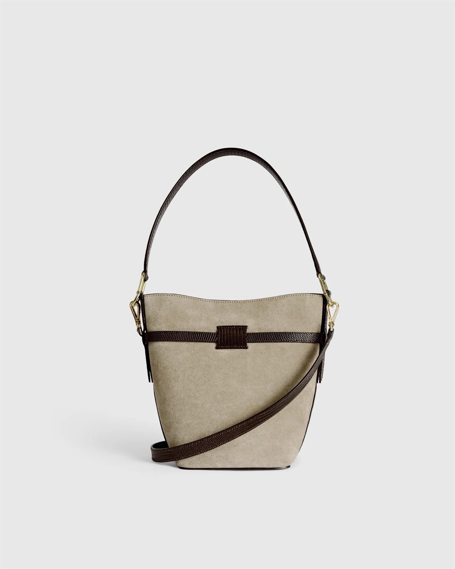 ATP Atelier  Cremella Avena/Walnut, suede/printed Lizard