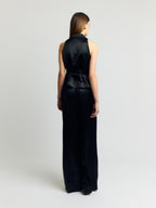 Andiata Rebecca vest satin, sort