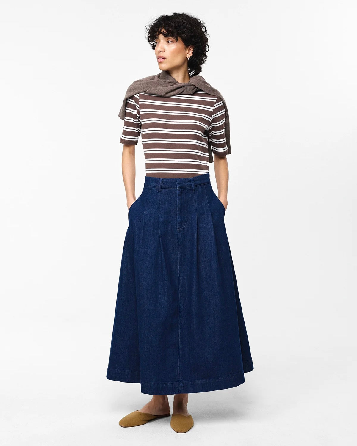 Julie Josephine Victoria Denim skirt, dark blue