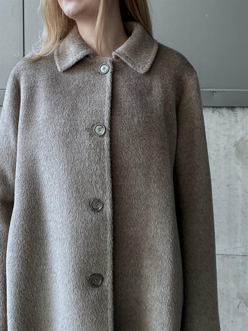 Natura Cashmere Paula coat alpaca, taupe