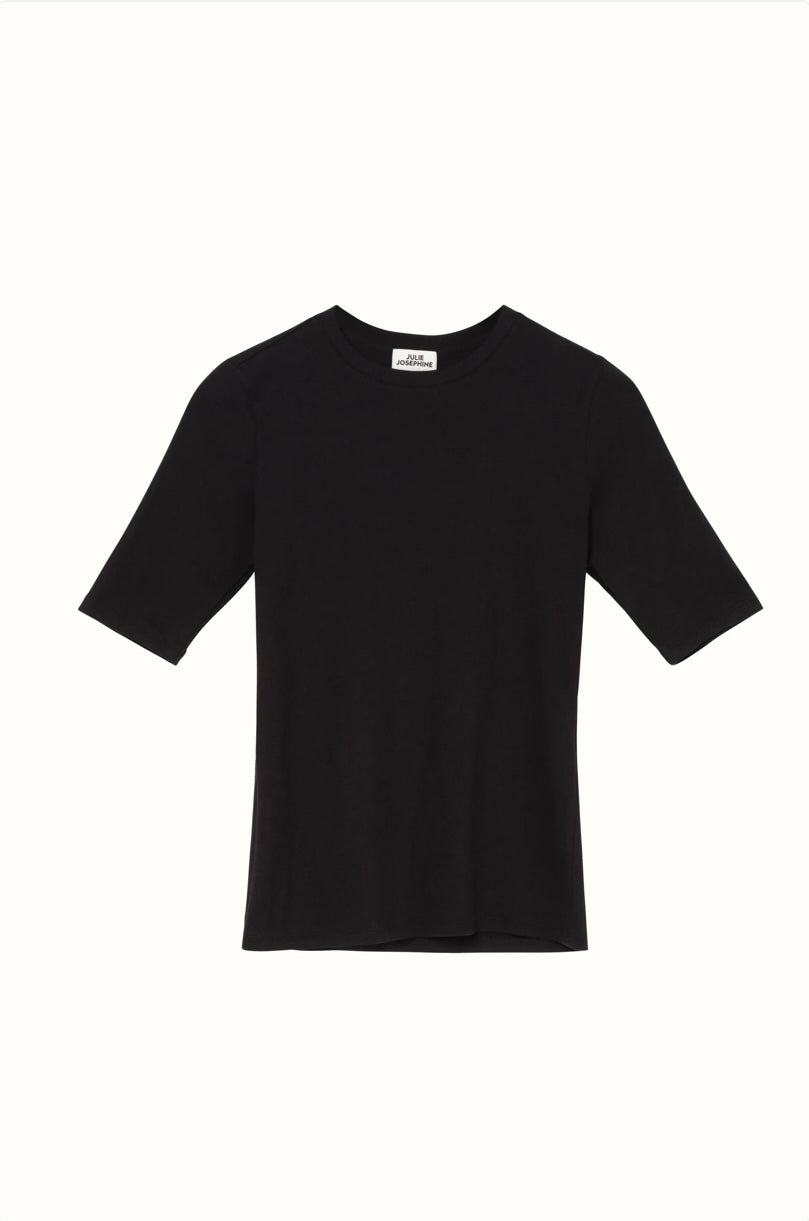 Julie Josephine Marianne rib tee, black