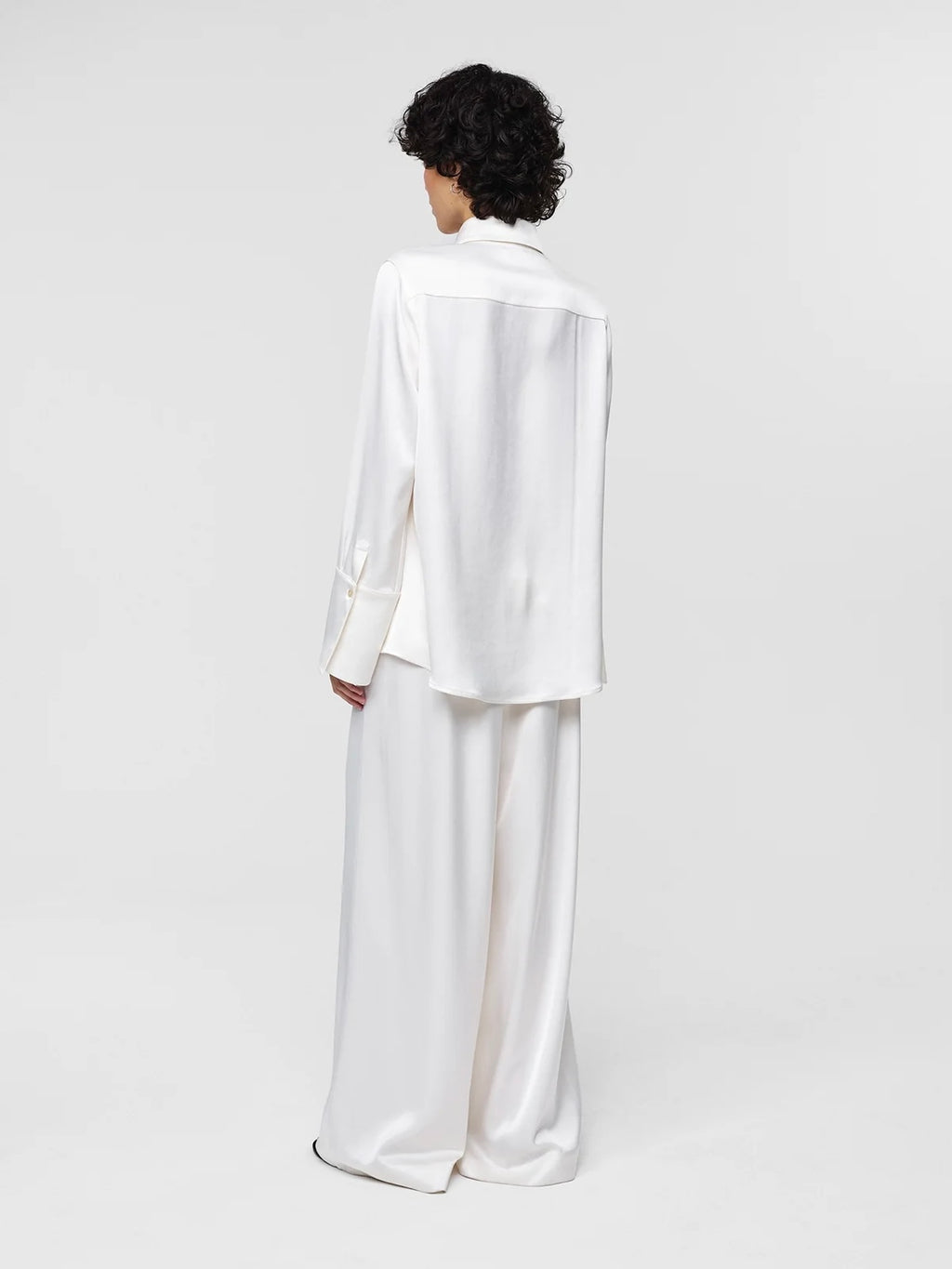 Julie Josephine Julie Satin Shirt, Off White