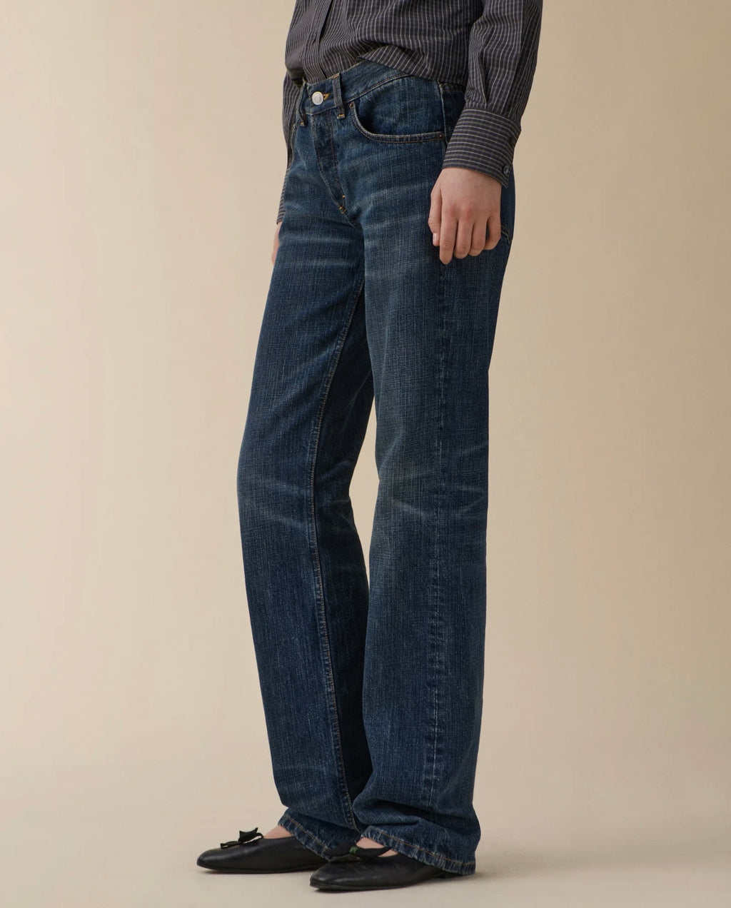 Jeanerica Kyoto Droit, Dark Blue Righe