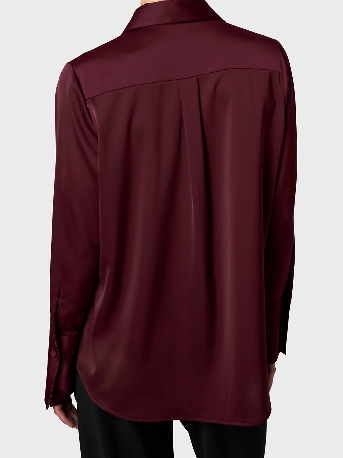 Marville Road The Leonie satin shirt, Burgundy