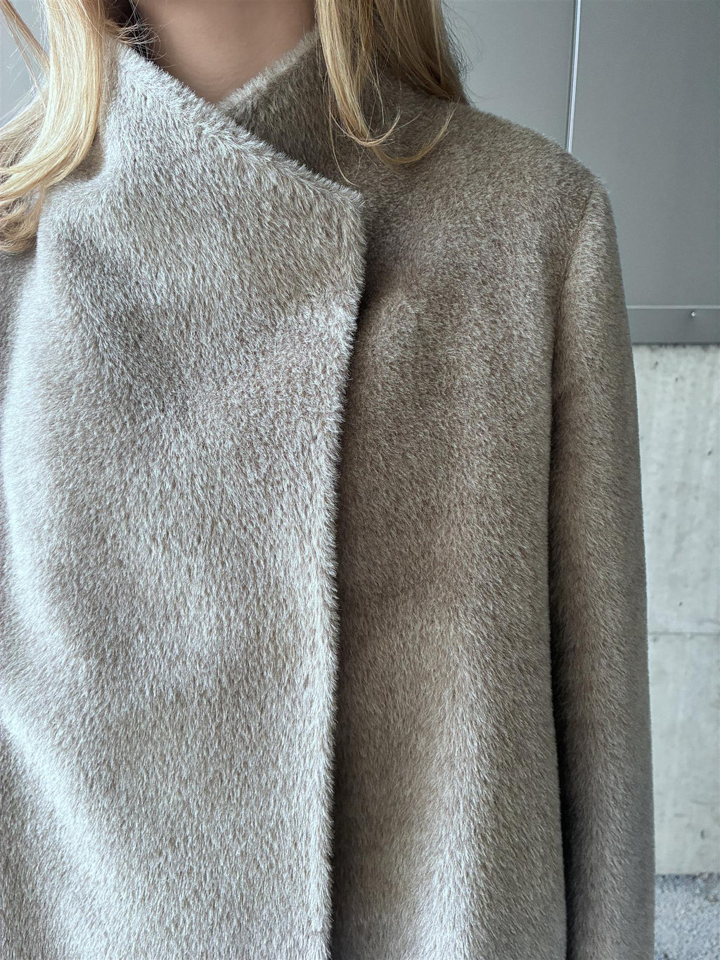 Natura Cashmere Anna Coat Alpaca, taupe