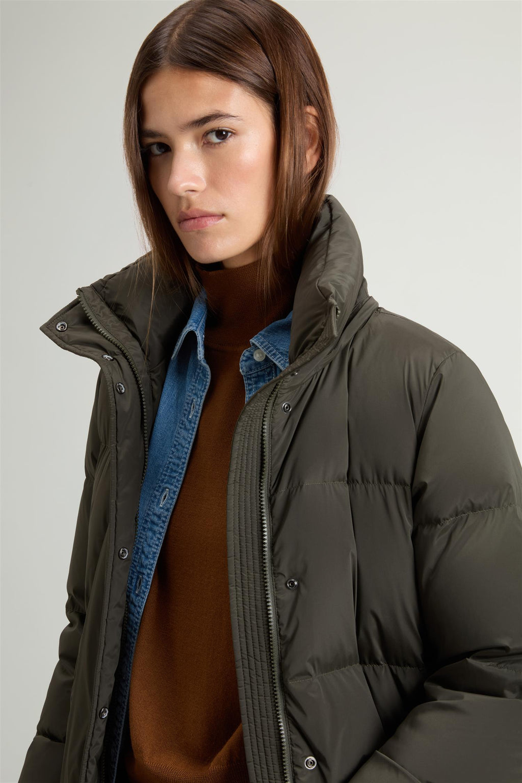 Woolrich Long Kelly parka, dark green
