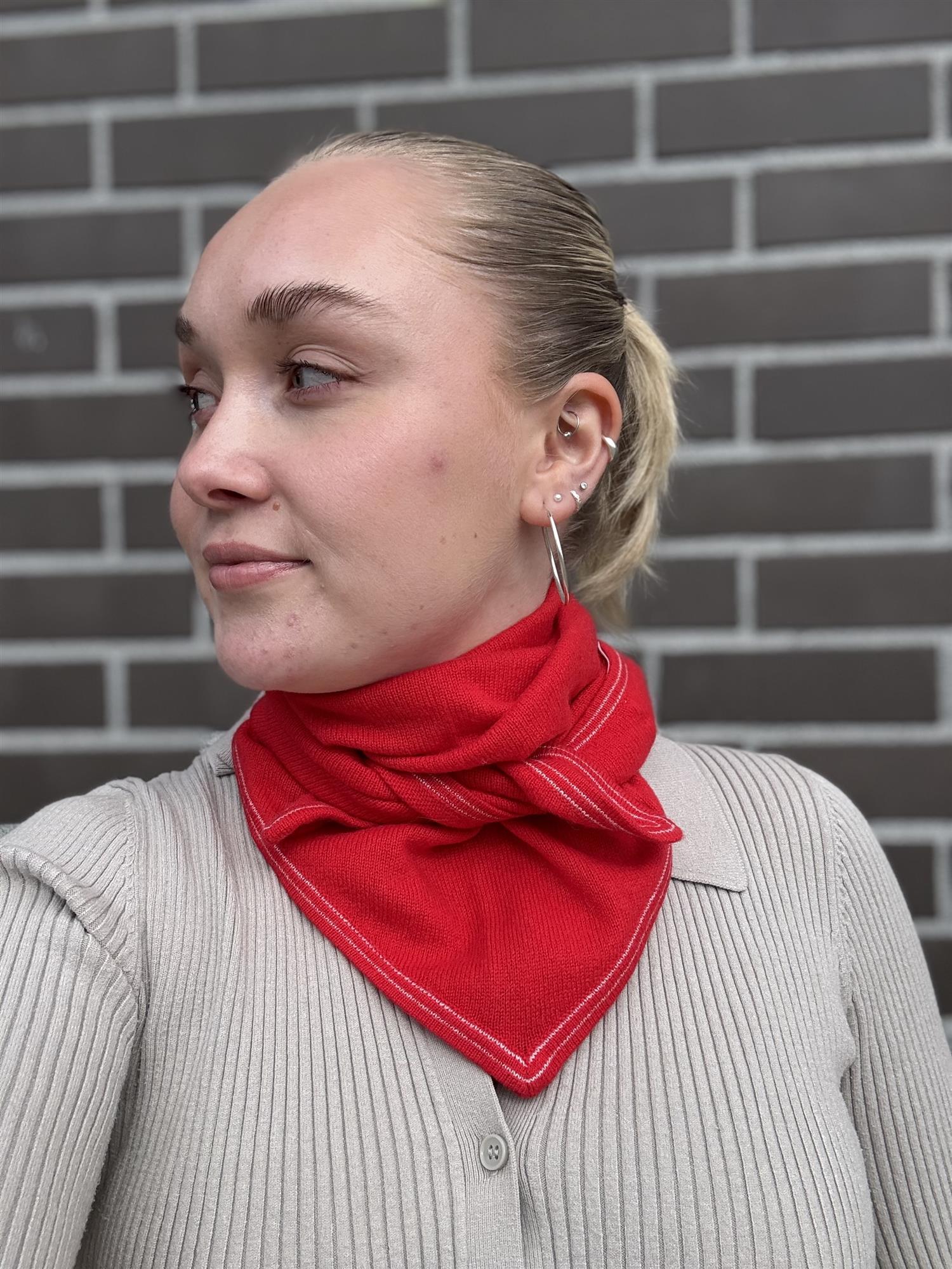 Notshy Cashmere Tommy skjerf, tomato