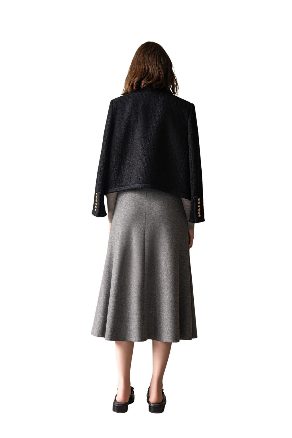Seductive Bobby bonded wool flanell, grå