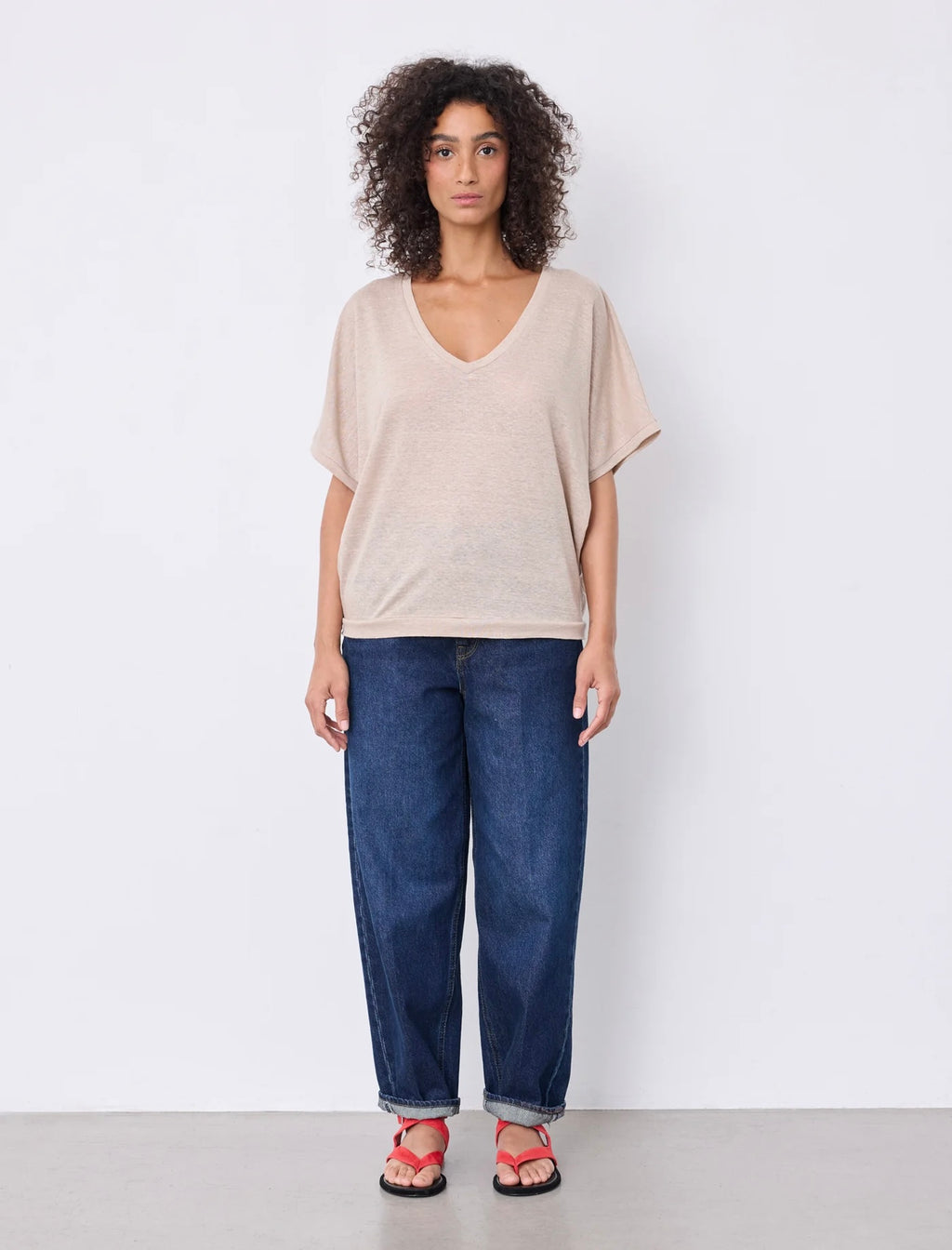 Notshy Cashmere Sophia tshirt, Beige