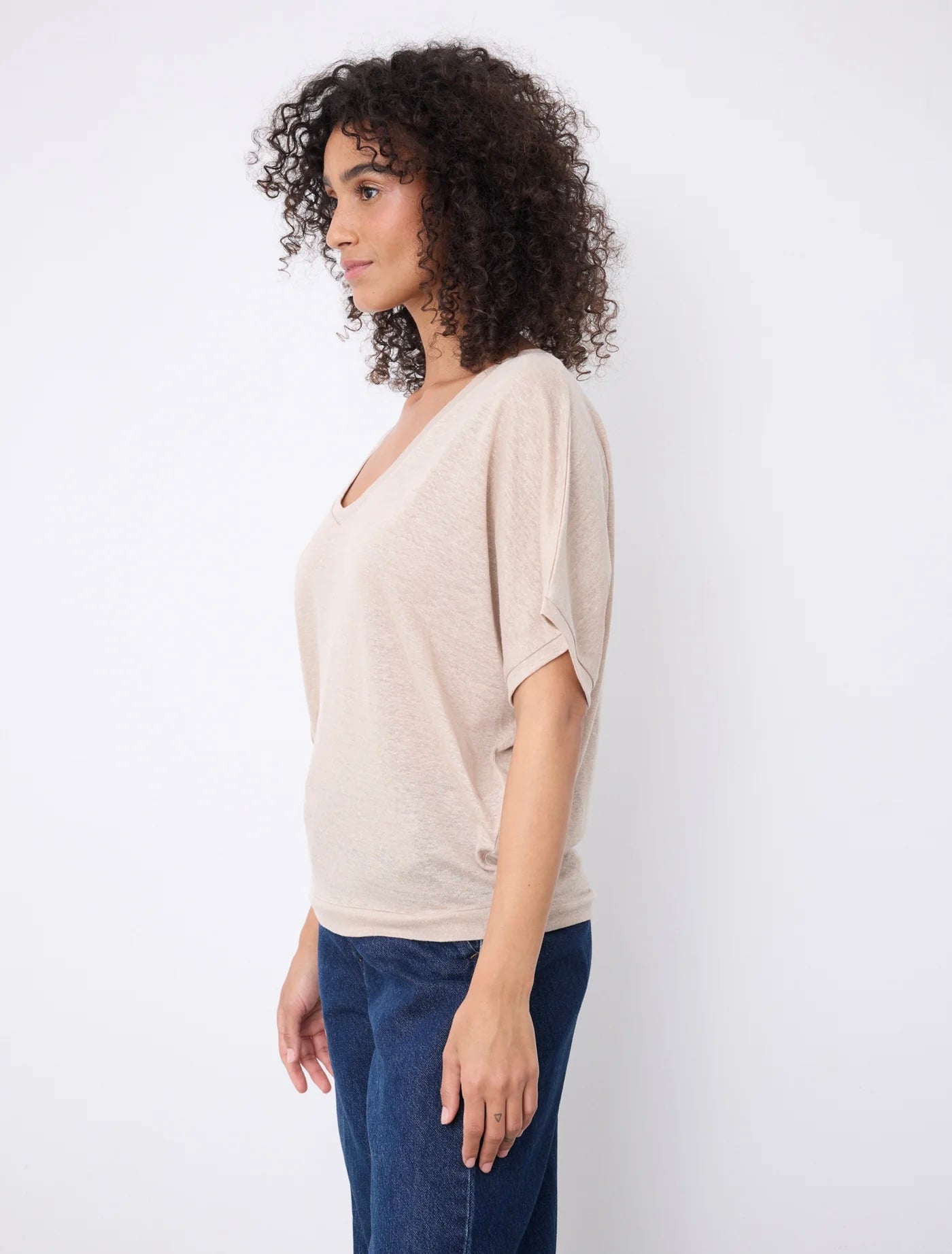 Notshy Cashmere Sophia tshirt, Beige