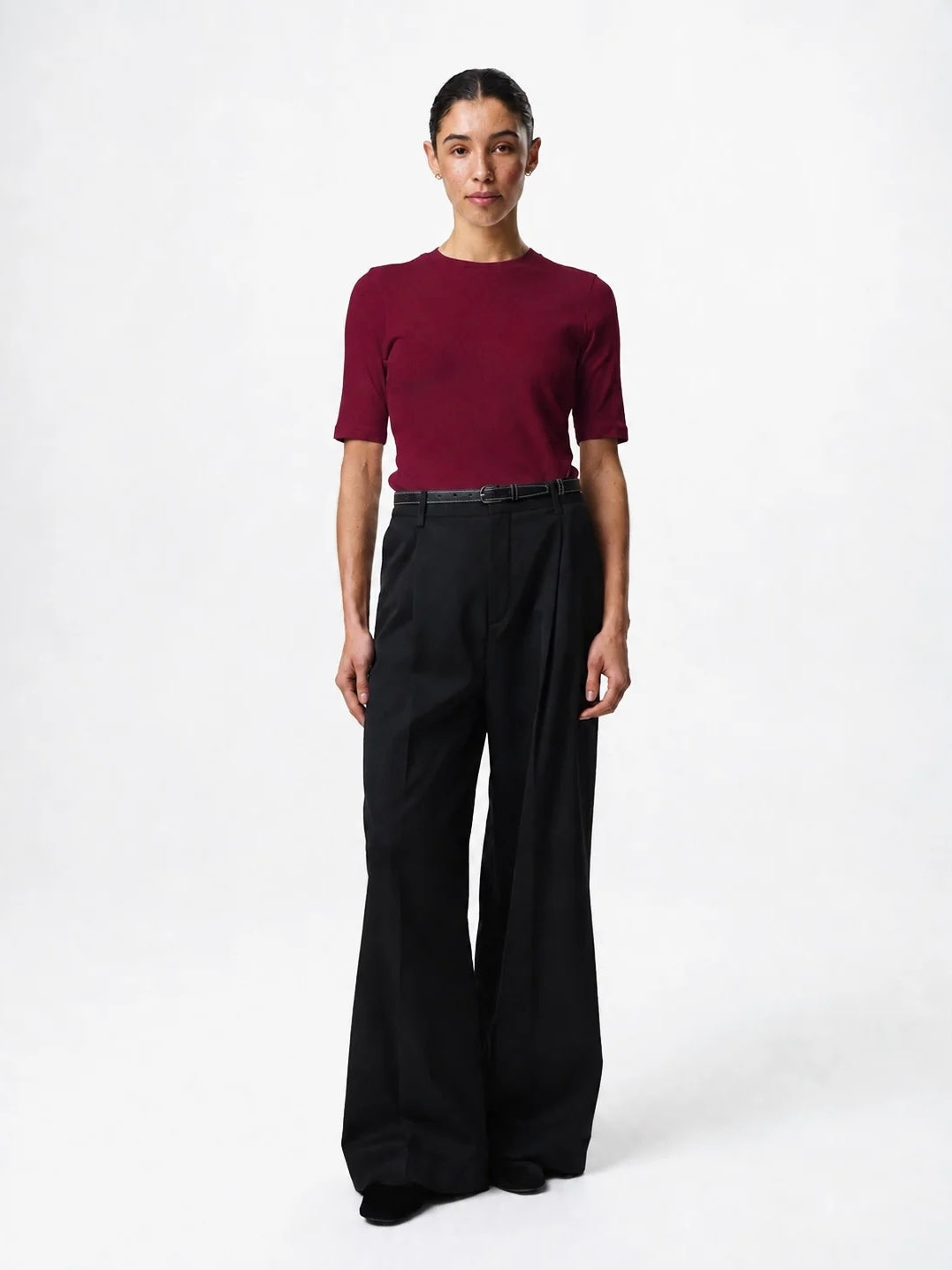 Julie Josephine Marianne rib tee, Plum