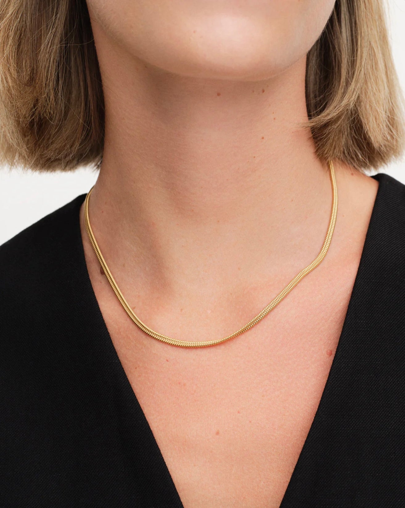 Philippa Studios Snake halskjede, forgylt gull