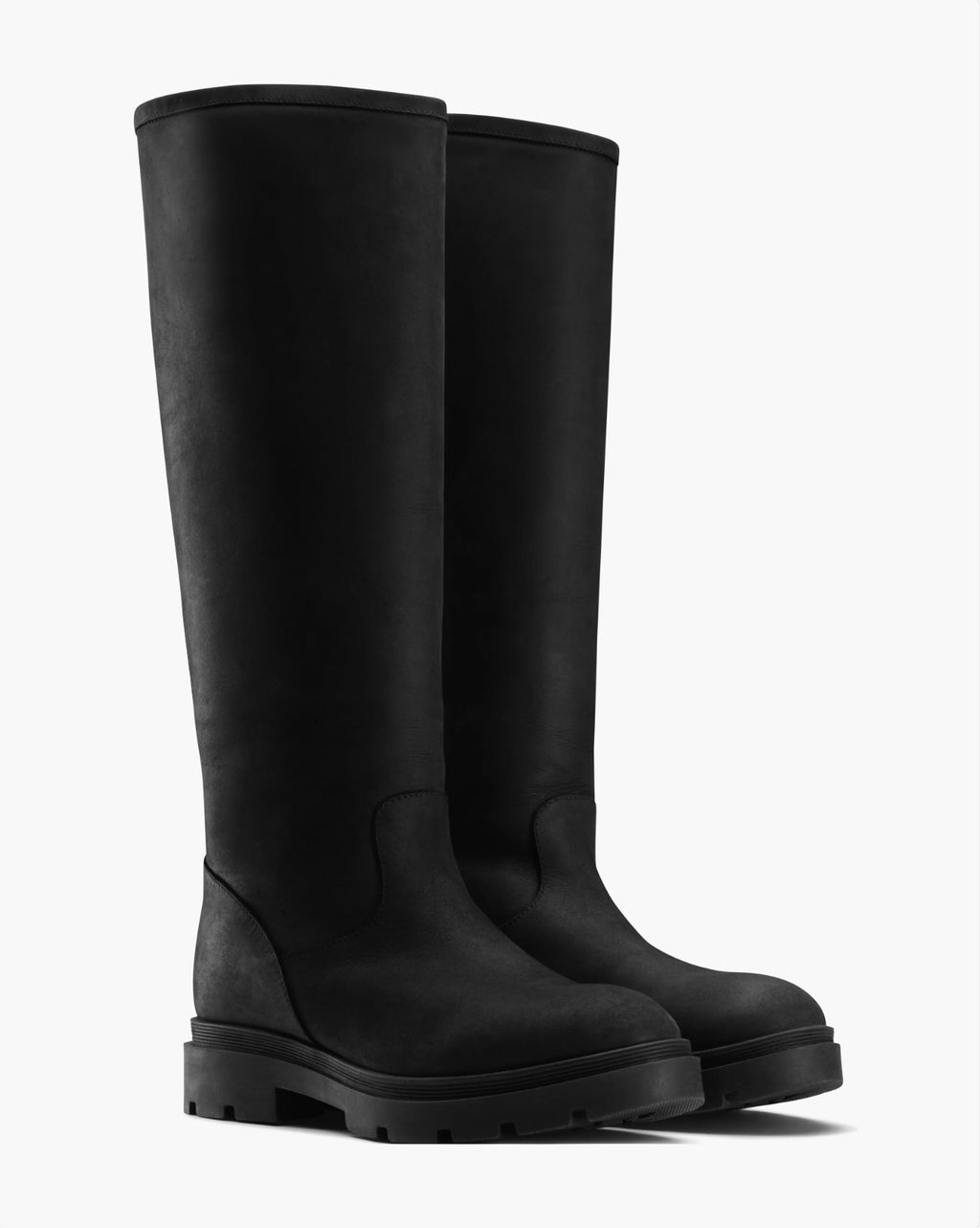 Helene Westbye Zip biker boot fur high, Rain svart