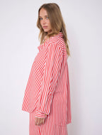 Notshy Cashmere Althea skjorte, Rød/hvit