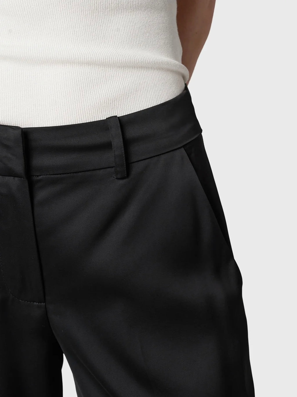 Marville Road The Ingrid Satin Trousers, sort