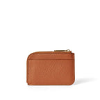 ECCO Card case zipped pebbled, Tan