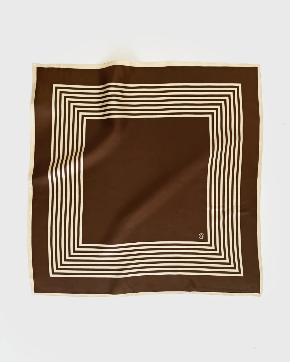 Le scarf Striped Scarf Mocha Mousse & Cream, 65x65