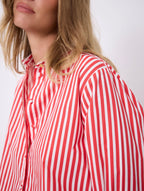 Notshy Cashmere Althea skjorte, Rød/hvit