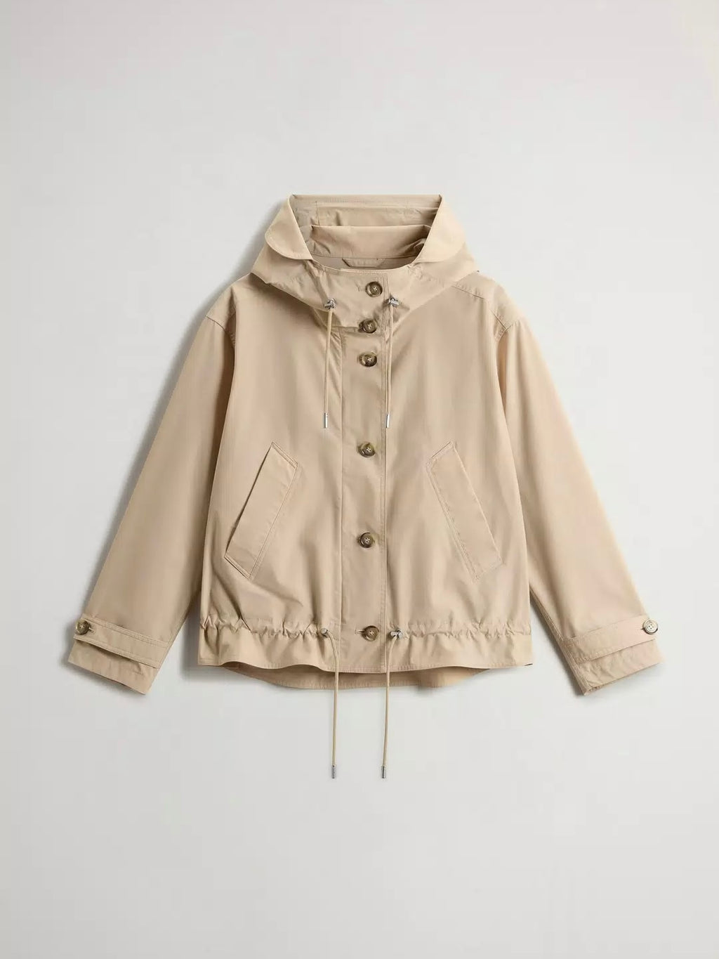 Woolrich Short urban touch parka, white pepper