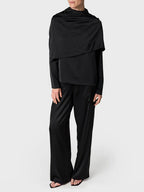 Marville Road The Sophia satin blouse, sort