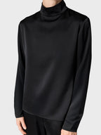 Marville Road The Sophia satin blouse, sort