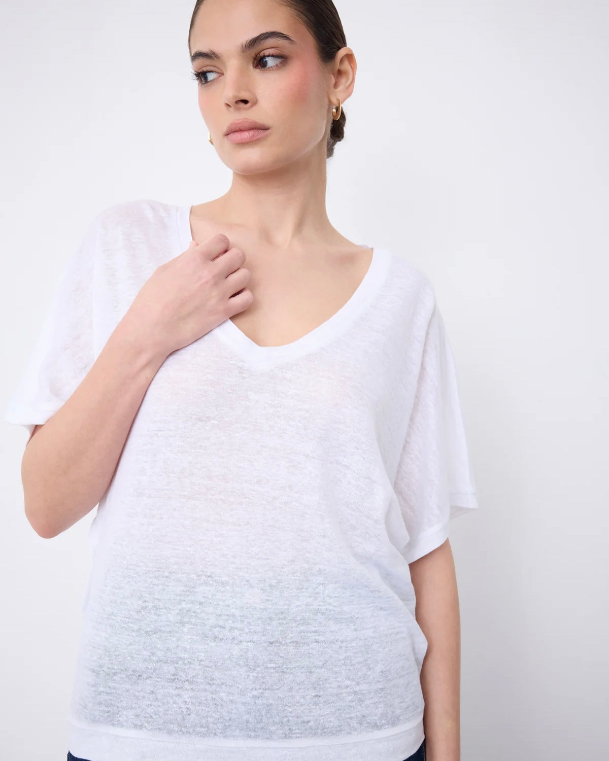 Notshy Cashmere Sophia tshirt, Hvit