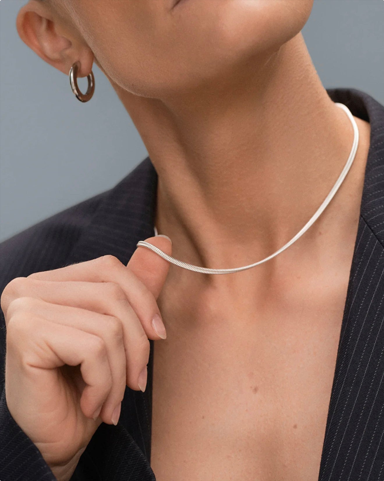 Philippa Studios Snake halskjede, sølv