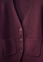 Natura Cashmere Julia cardigan, bordeux